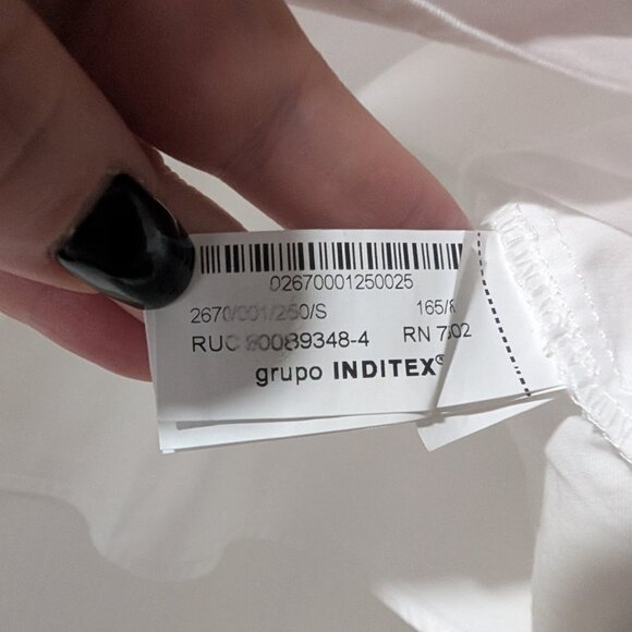 NEW! Zara | Gabardine Fabric Cropped Shirt In White - Picture 10 of 12